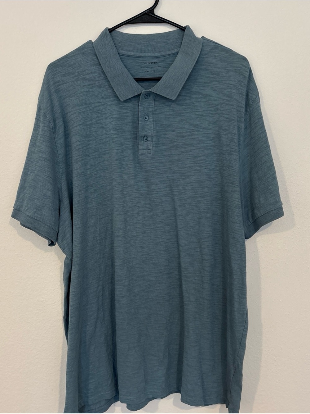 Vince Slate Blue Heather Polo Shirt